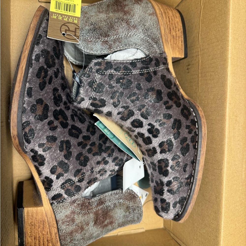 Roper Ava Grey Ankle Boots